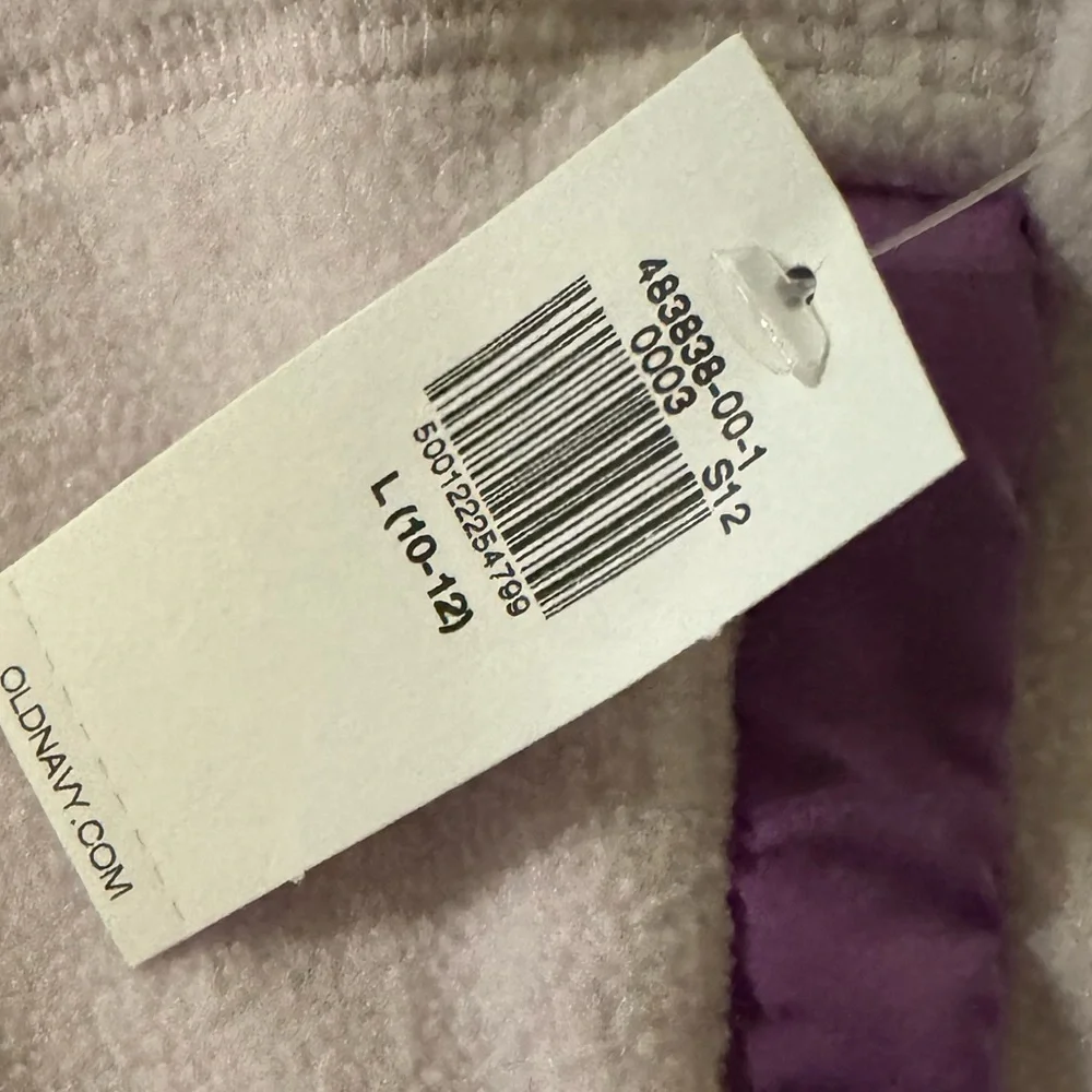 Old Navy Girls Mock Neck Microfleece Pullover Purple Pink L NWT